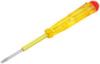Отвертка индикаторная, желтая ручка 100-250В, 140 мм					