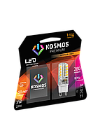Лампа светодиодная KOSMOS premium LED 3Вт G9 3000К Космос KLED3WG9230VC3000 НЕ ВЫП