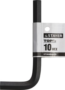 Ключ имбусовый Stayer standart сталь, черный 10мм