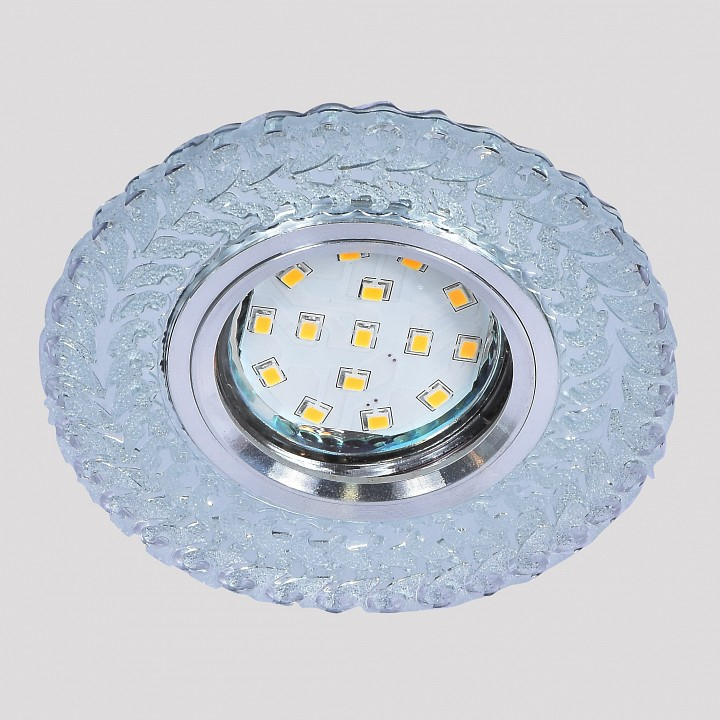 Светильник MR16+LED встраиваемый ПОЛИКРИСТАЛ, AL/CLEAR+GREY. LED 3Вт IL.0027.1522