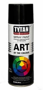 Tytan Professional Краска аэрозольная, черная матовая, 400 мл  