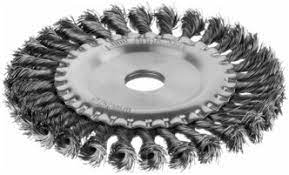 Щетка дисковая для УШМ,жгутированная стальная проволока 0,5мм,d=200мм, MIRAX 35140-200