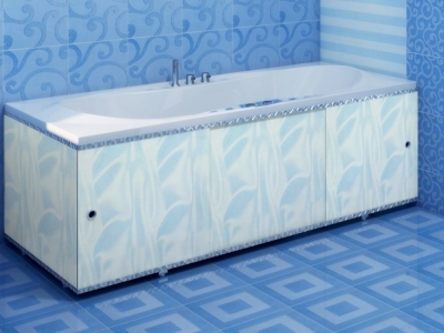 Экран для ванны 1,5 м. "Премиум А" (алюм.профиль) 1,5 голубой