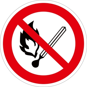 Знак d=180мм "Запрещается пользоваться огнём и курить"