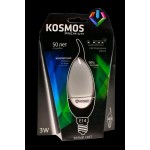 Лампа светодиод. KOSMOS premium LED 3Вт Свеча на ветру E14 230В 3000К Космос KLED3wCW230vE1427 НЕ ВЫ