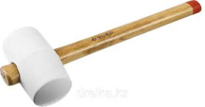Киянка ЗУБР "МАСТЕР" резиновая белая, с деревянной рукояткой, 0,68кг