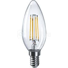 Лампа светодиодная филаментная 80895 OLL-F-C35-10-230-4K-E14 10Вт свеча прозрачная 4000К нейтр.бел. 