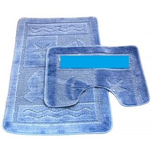 набор ковриков д/ванной Zalel 2пр.60*100 (голубой)