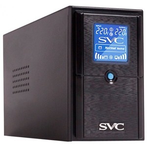 UPS, SVC, V-800-L, Диапазон работы AVR: 165-275В, Бат.: 12В/9Ач*1шт., 3 вых.: 2 Shuko CEE7+1 IEC C1