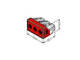 Клеммник WAGO 3х (0.5-4) блок 3пол.черн.862-0503