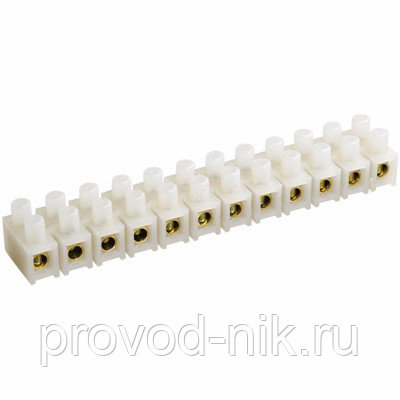 Колодка клеммная ЗВИ-30 6-16кв.мм 12 пар ПВХ ИЭК UZV1-030-10