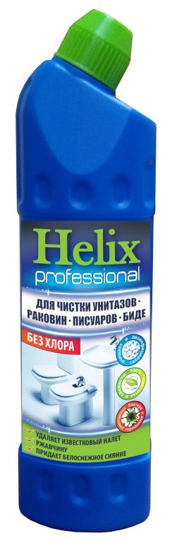 Средство для чистки унитазов "Helix" без хлора 0,75л	(уп 12шт)									