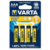 Батарейка Varta Longlife Extra Micro 1.5V-LR03/ AAA (4шт. в блистере) 0001-4103-101-414