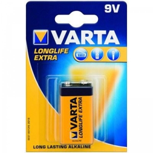 Батарейка Varta Longlife Extra E-Block 9V-6LR61 (1шт. в блистере)0001-4122-101-411