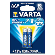 Батарейка Varta High Energy Micro 1.5V-LR03/ AAA (2шт. в блистере)0003-4903-121-412