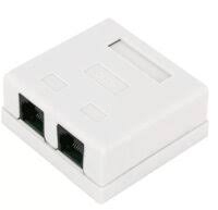 Розетка 2-м ОП комп. RJ45 кат.5е бел.  03-0151