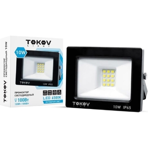 Прожектор светодиод. 10Вт 600лм,6500К IP65 черн TOKOV ELEKTRIC TKL-FL/LED-10-6.5K-IP65