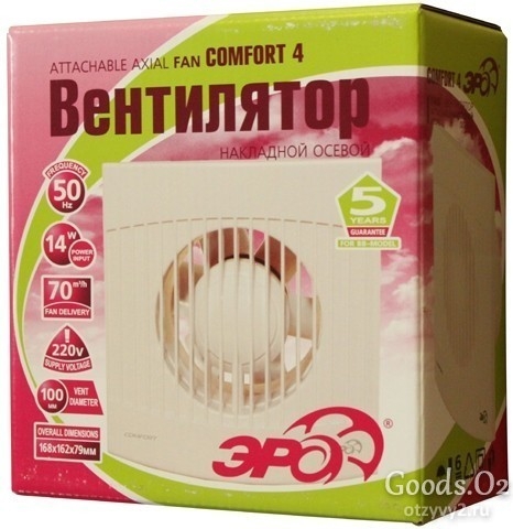 вентилятор D100 Comfort 4 б/шнура 