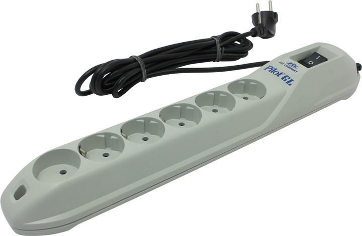 Фильтр сетевой Surge Protector PILOT-GL 6 роз. 3m автопредох